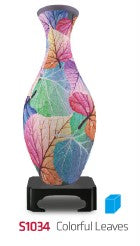 Colorful leaves d jigsaw puzzle vase