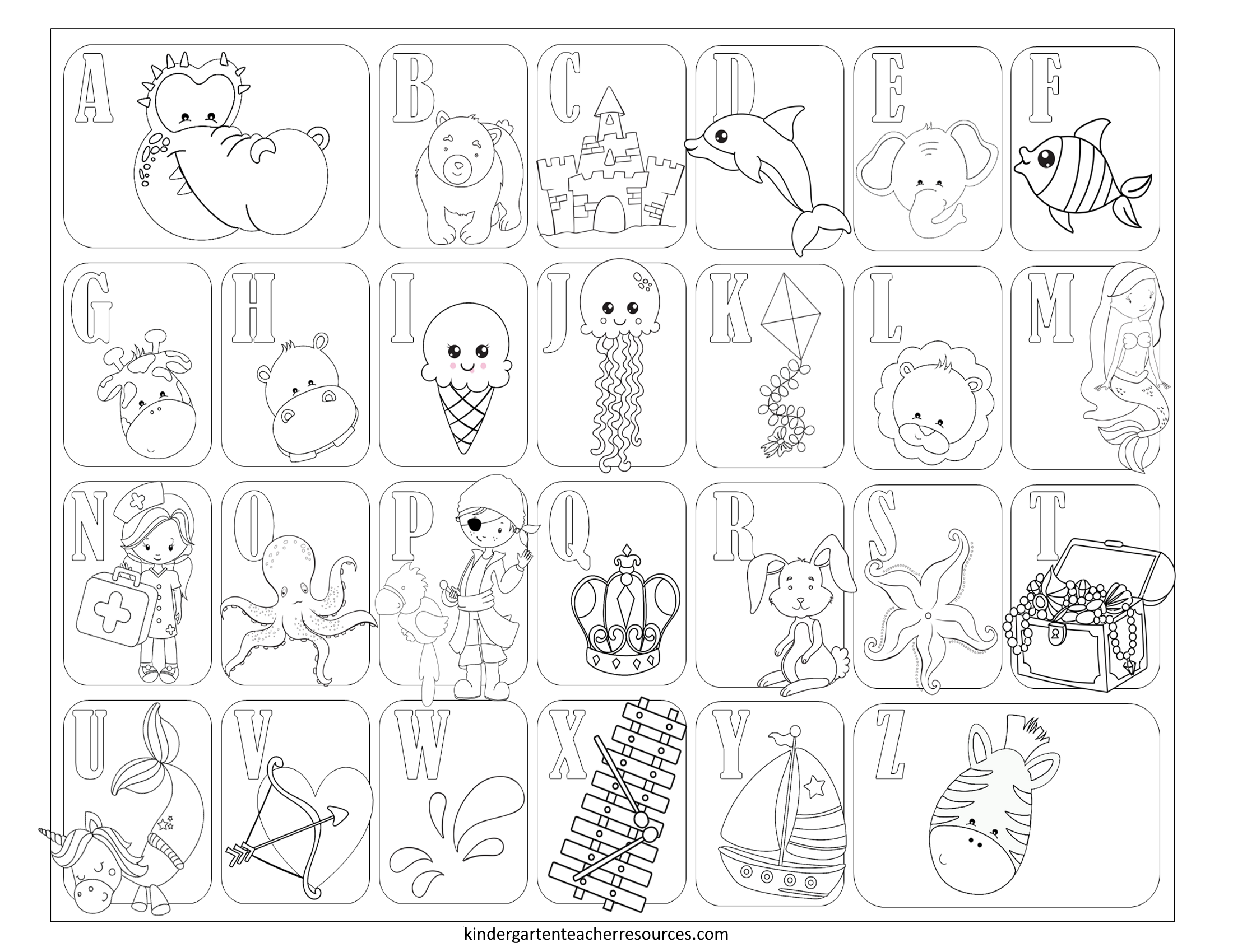 Free printable coloring pages for kindergarten