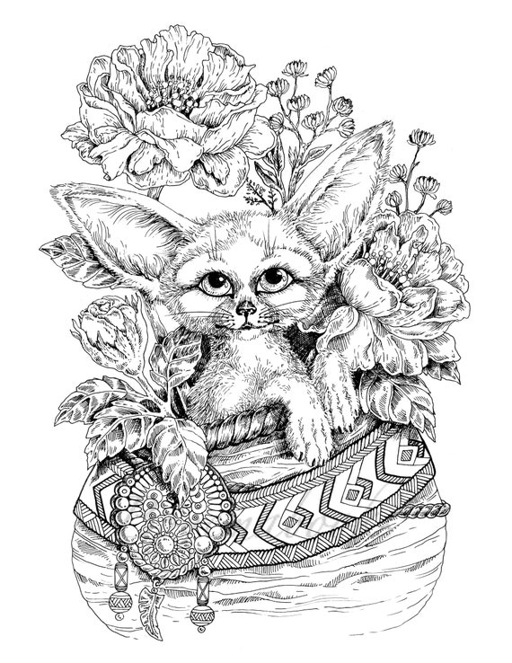 Vintage classic coloring pages adult coloring book relaxing coloring pages digital pages animals flowers fairies and more