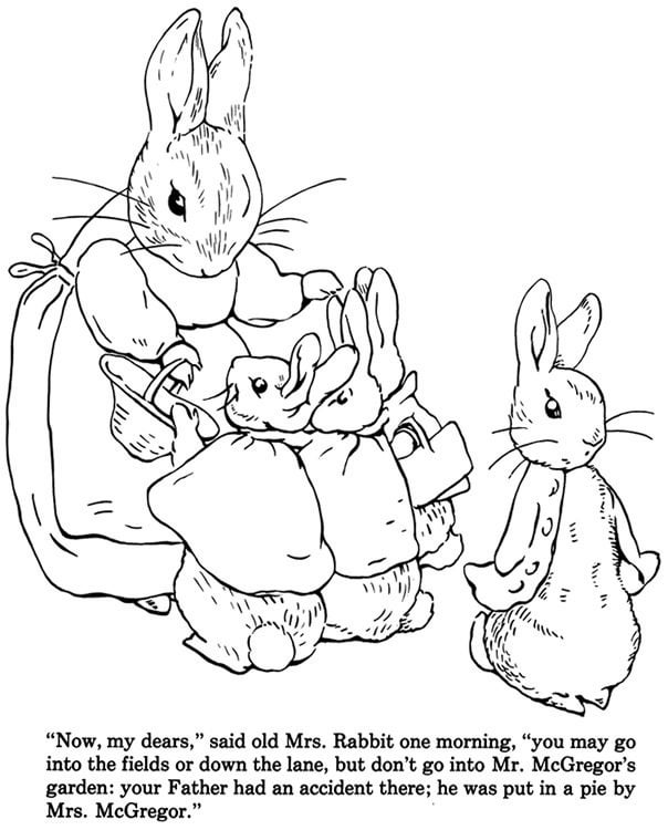 Peter rabbit vintage coloring pages rcoloringpages