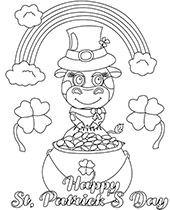 Printable leprechaun coloring page