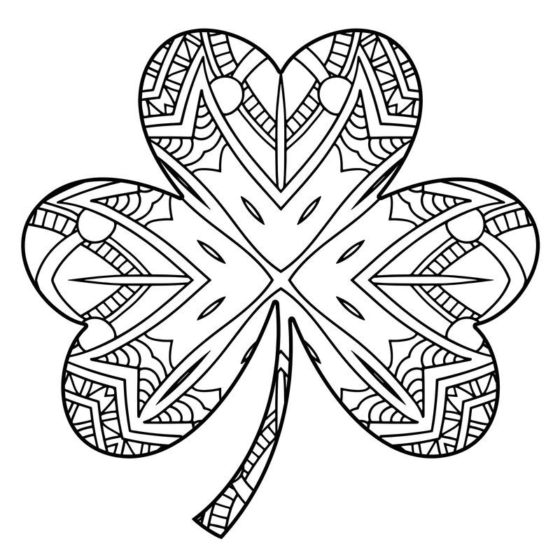 Plete shamrock coloring pages pdf to print