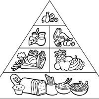 Food pyramid coloring pages