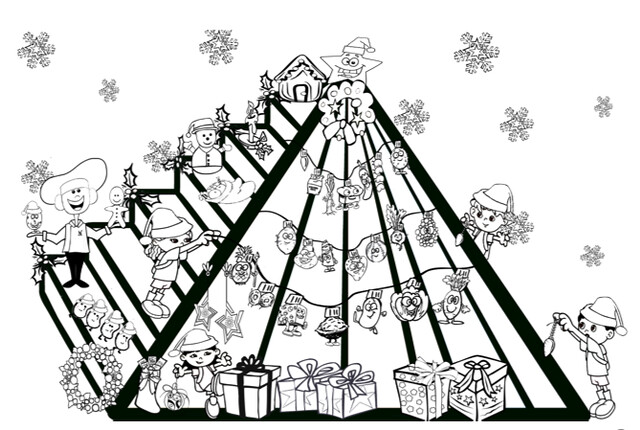 Kids holiday coloring page