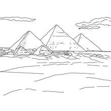 Pyramids of giza for kids coloring pages