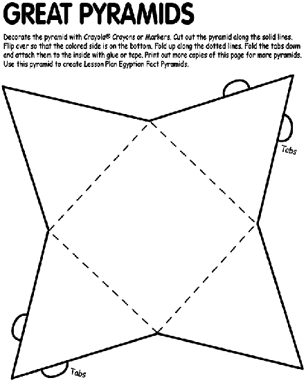 Great pyramids coloring page