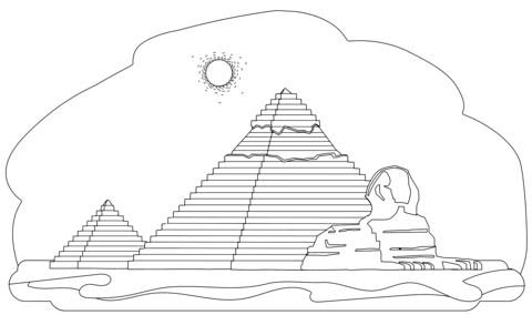 Great pyramid of giza coloring page free printable coloring pages