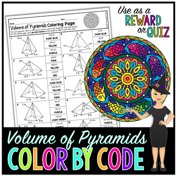 Volume of pyramids math color by number or quiz by the morehouse magic