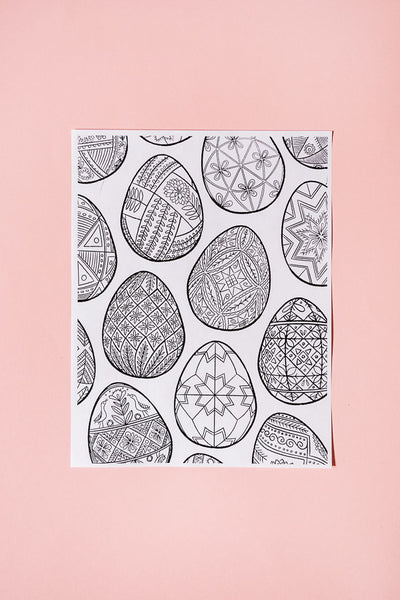 Pysanky eggs coloring page pdf printable â the house that lars built