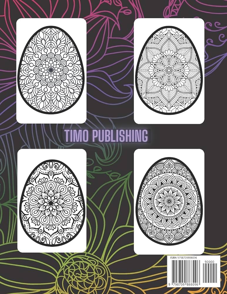 Pysanky egg coloring book mandala by publishing timo