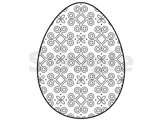 Printable easter egg coloring pages downloadable abstract pattern egg coloring pages geometric designs pdf instant download