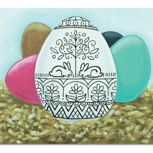 Paint party canvas pysanka easter egg kit thumb