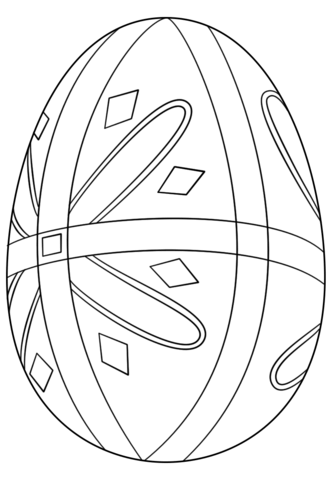 Pysanka easter egg coloring page free printable coloring pages