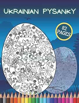 Ukrainian pysanky easter eggs coloring book gift medium to hard cut