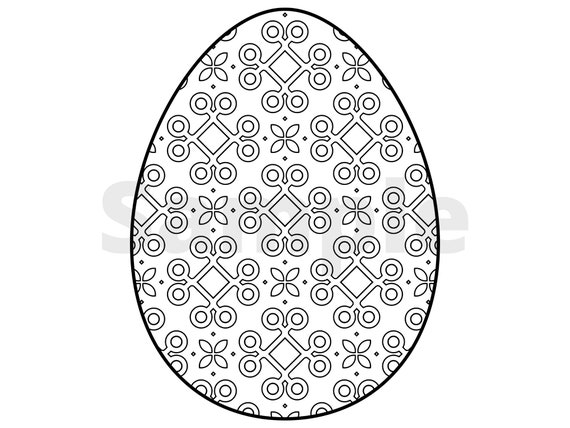 Printable easter egg coloring pages downloadable abstract pattern egg coloring pages geometric designs pdf instant download