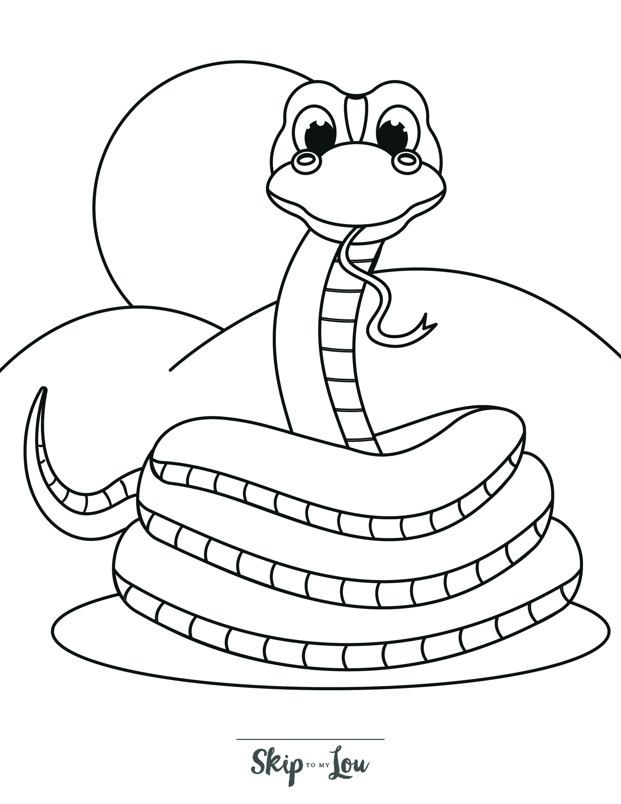 Free printable snake coloring pages with pdf book skip to my lou