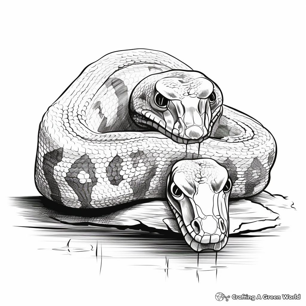 Boa constrictor coloring pages