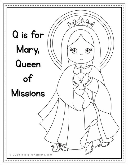 Letter q â catholic letter of the week worksheets and coloring pages