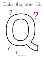 Letter q coloring pages