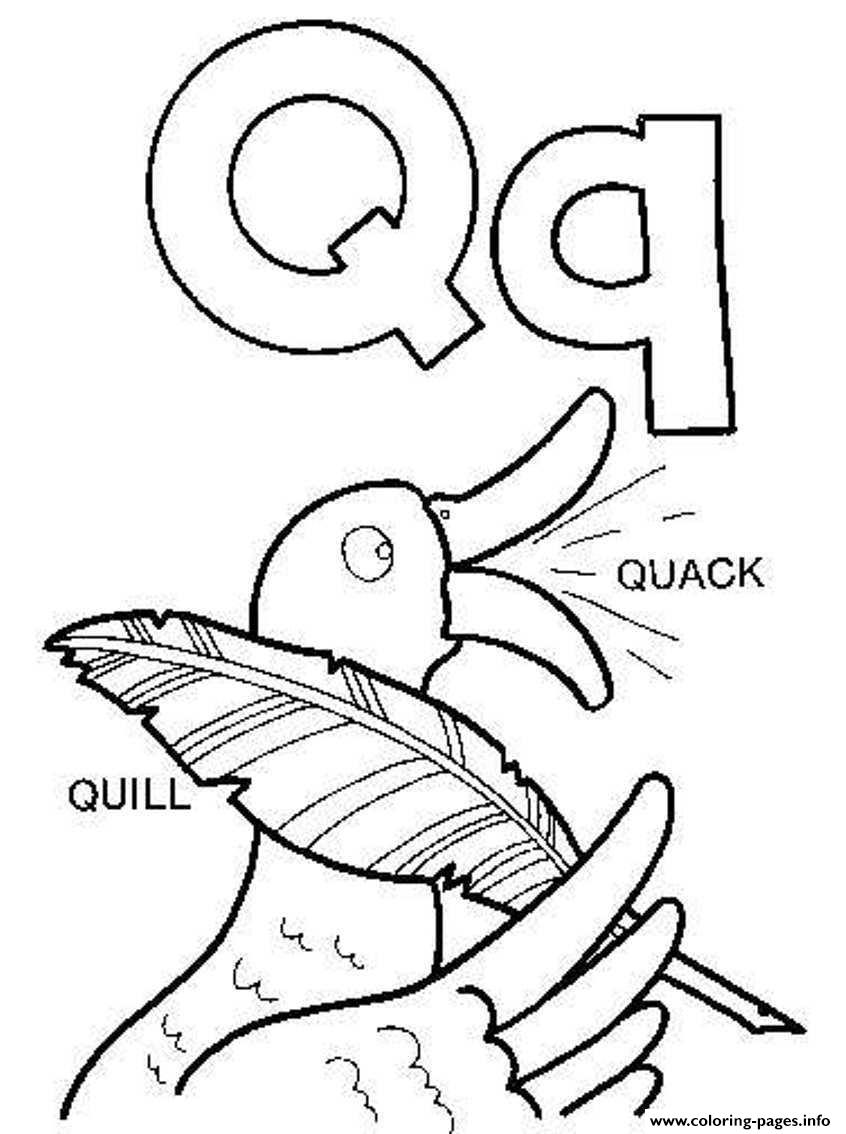 Quil and quack alphabet sa coloring page printable