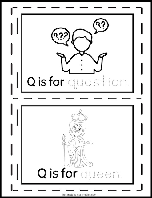 Letter q printables free easy print