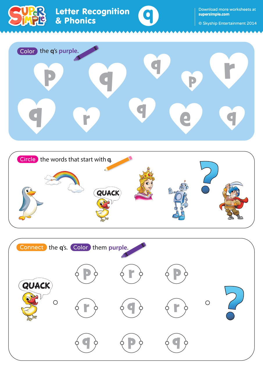 Letter recognition phonics worksheet