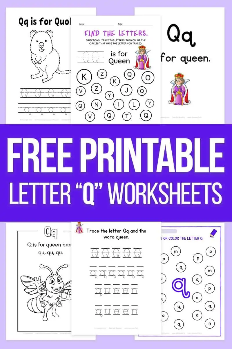 Letter q worksheets and printable alphabet activities