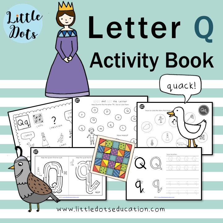 Letter q activity book