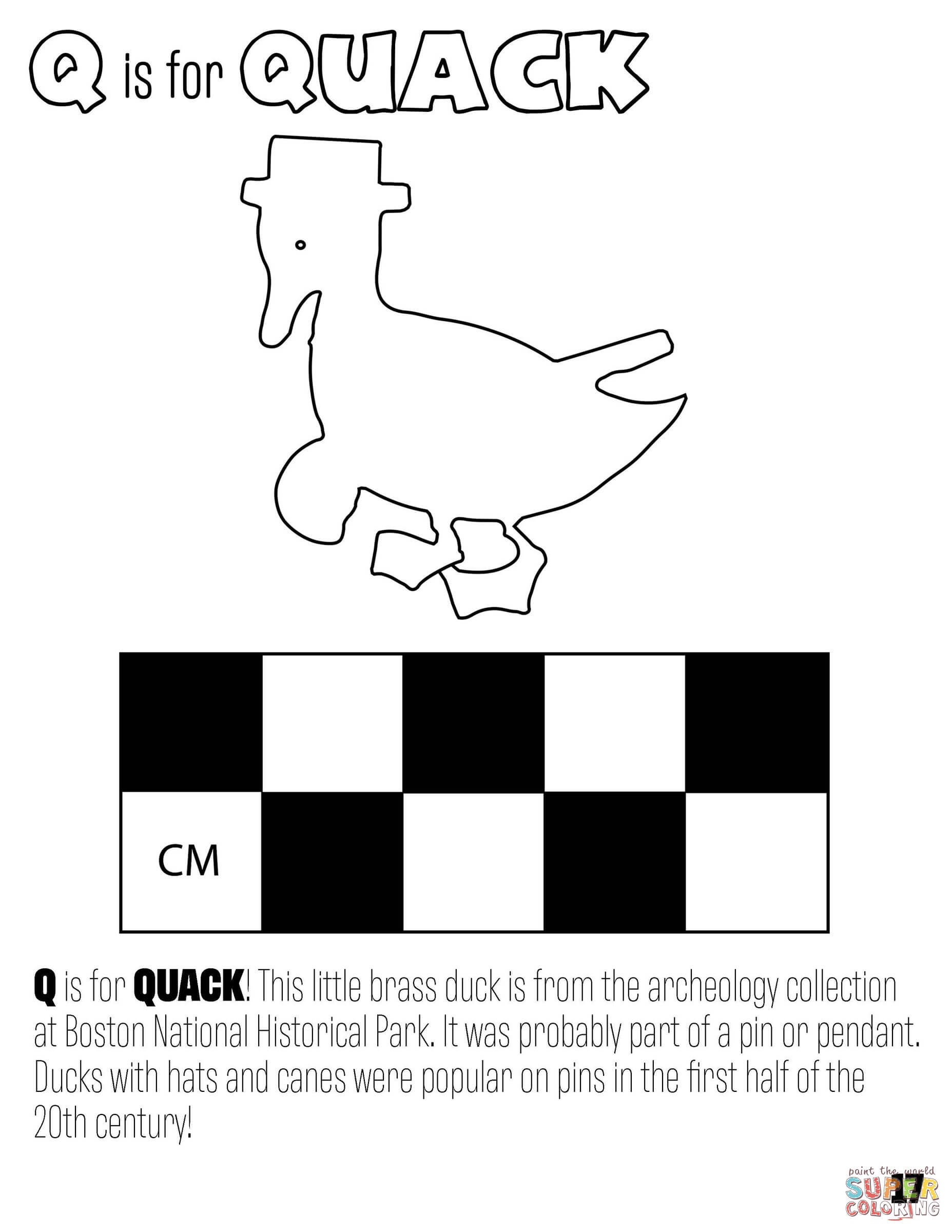 Q is for quack coloring page free printable coloring pages