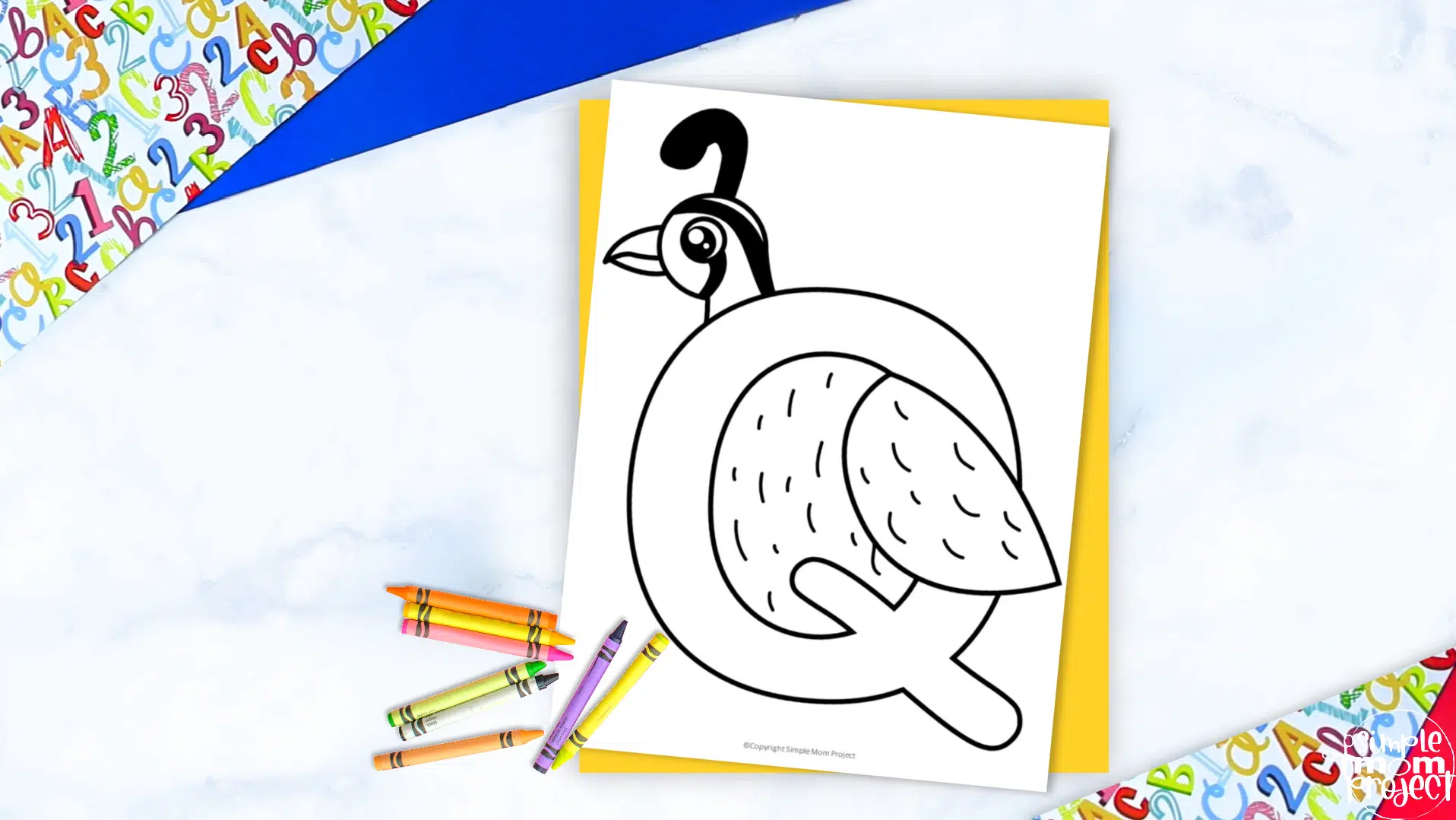 Free printable letter q coloring page â simple mom project