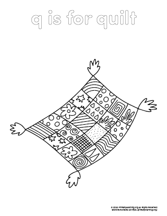 Quilt coloring page