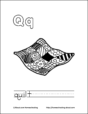 Letter q coloring book