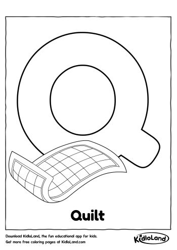 Download free alphabet coloring q and educational activity worksheets for kids