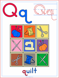 Alphabet letter q quilt preschool lesson plan printable activities and worksheets