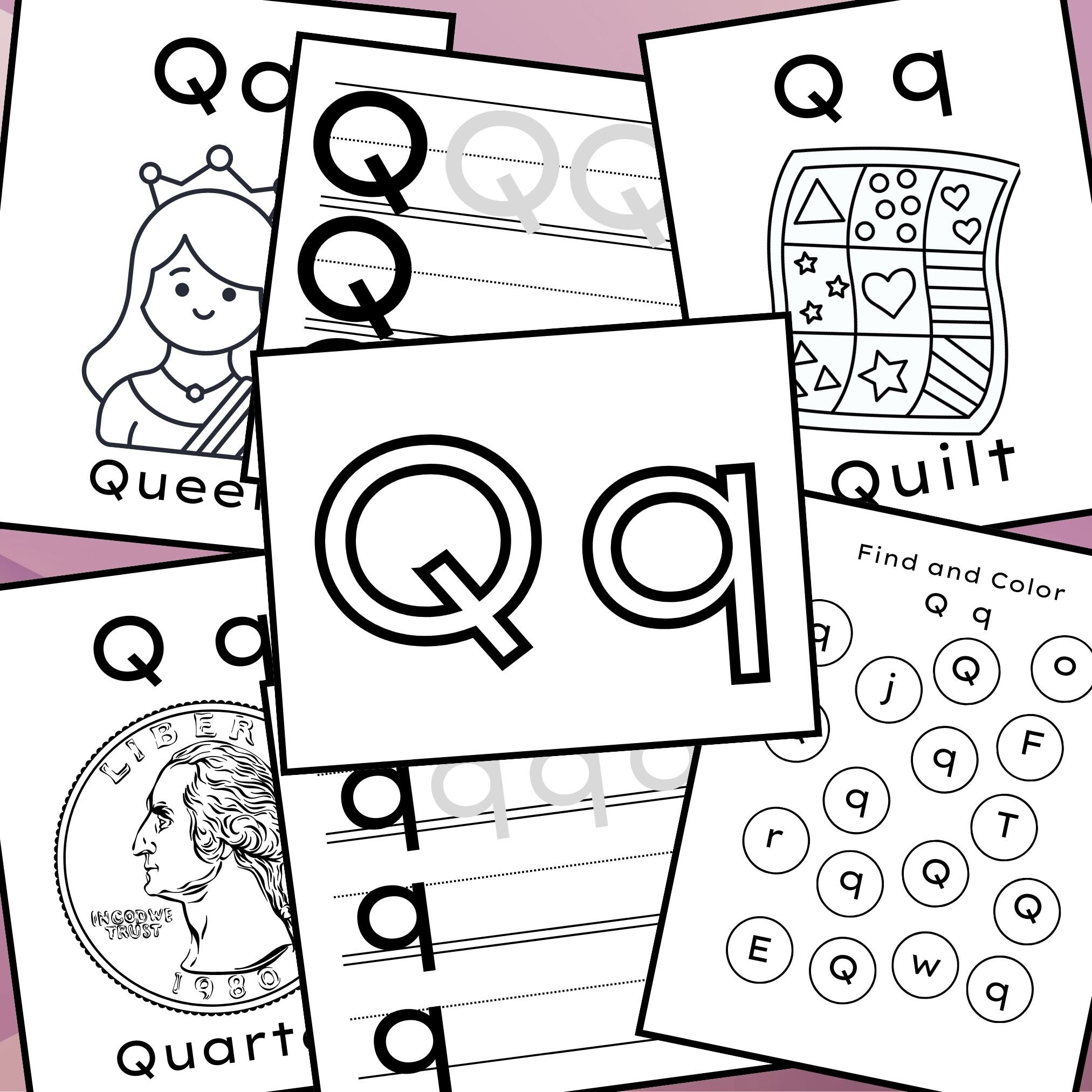 Letter q coloring