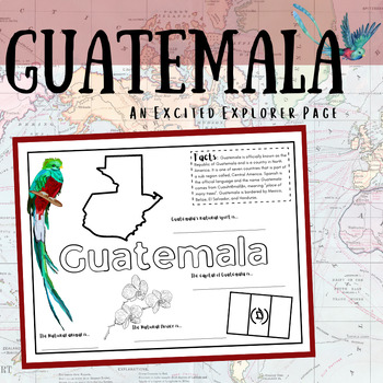 Guatemala coloring pages tpt