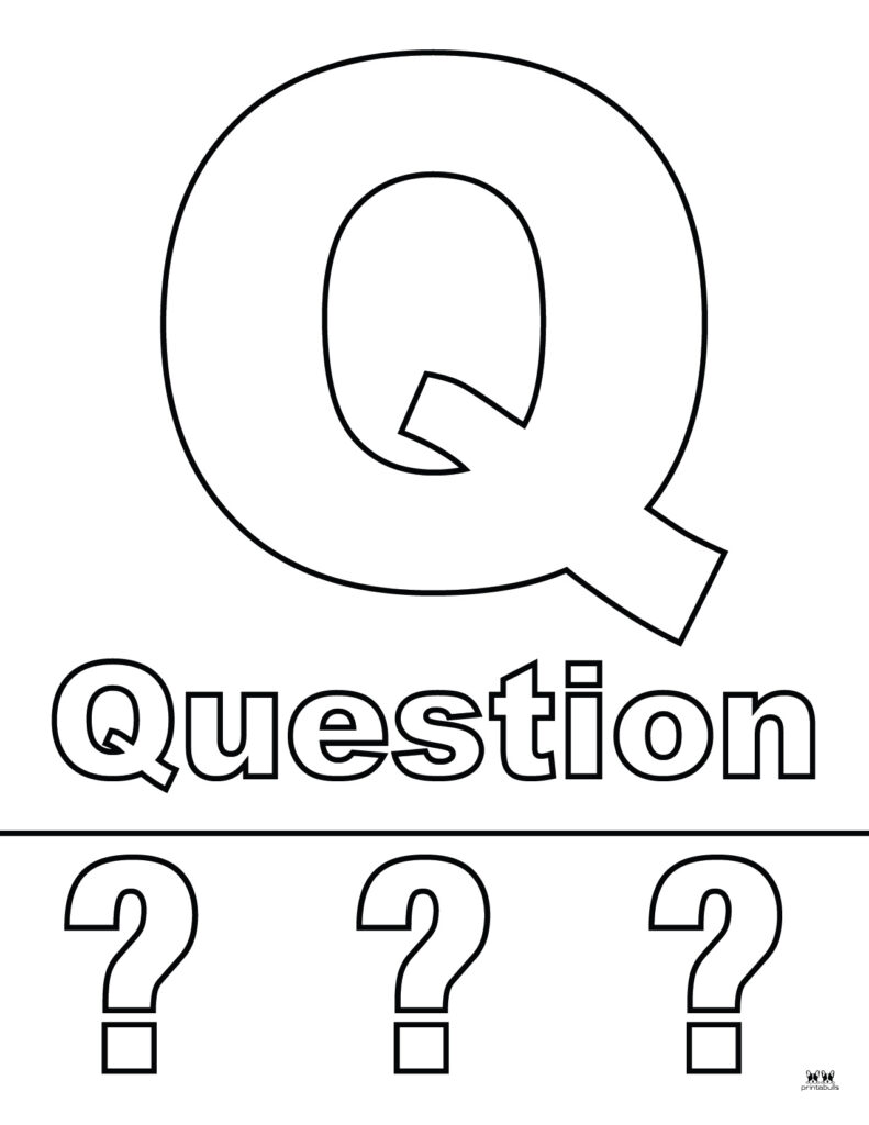 Letter q coloring pages