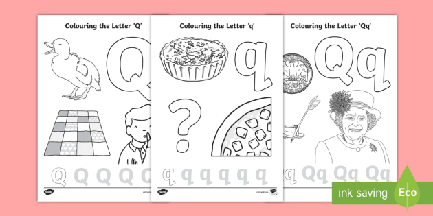 Letter q coloring pages teacher