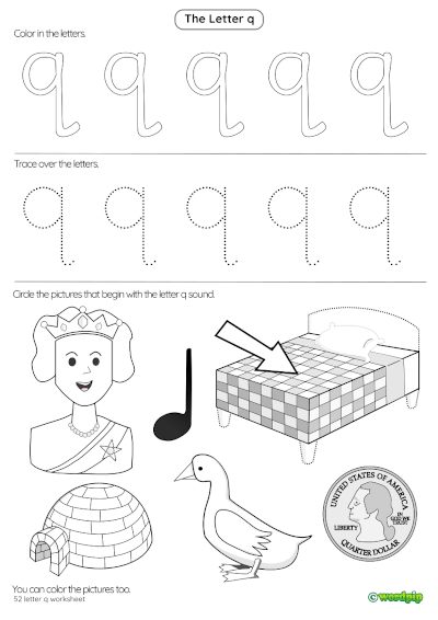 Letter q worksheet