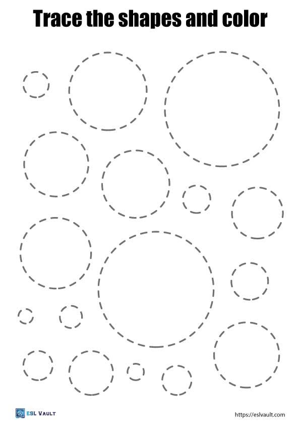 Free printable shape tracing worksheets