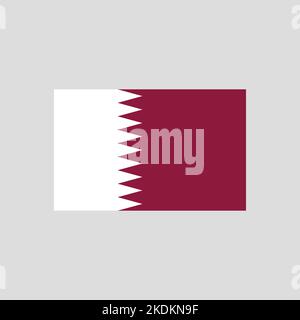 Simple flag qatar icon isolated on white background stock vector image art