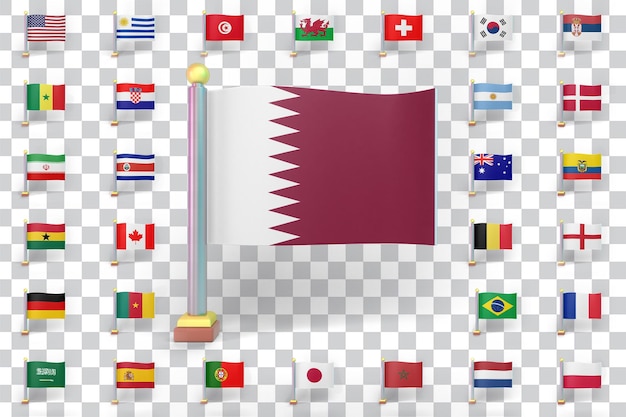 Qatar flag psd high quality free psd templates for download