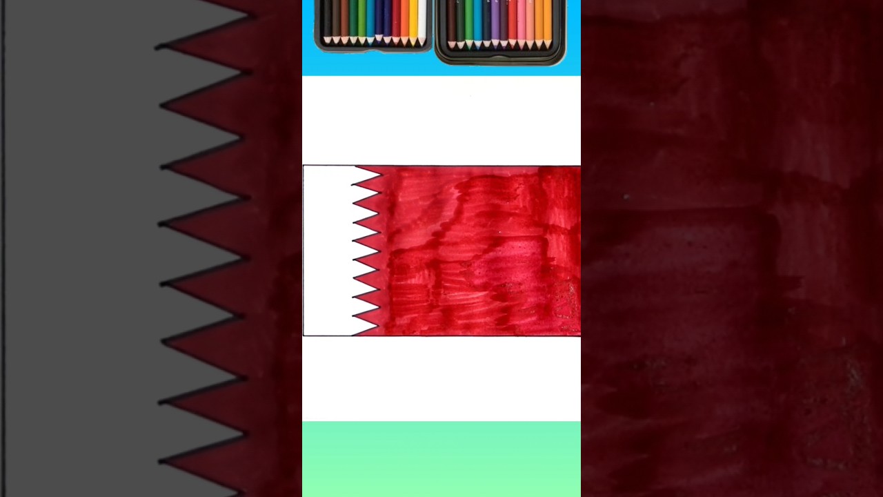 How to draw qatar flag qatar uae dubai art shortsfeed