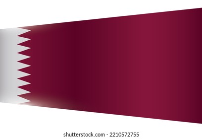 Qatar flag design perspective right side stock vector royalty free