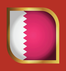 Vector icon for the flag of the state of qatar illustrator icon in different shapes the flag of the arab state of qatar vector illustrator