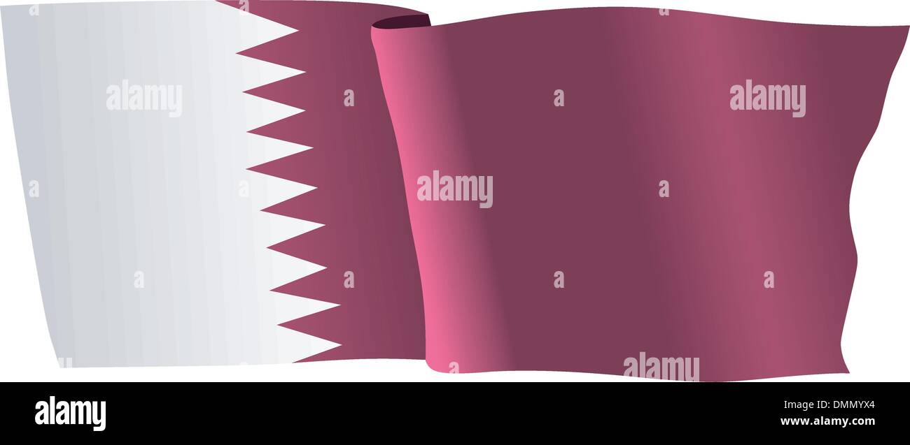 Flag of qatar stock vector image art