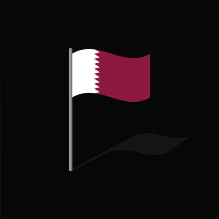 Qatar flag vector stock photos and images