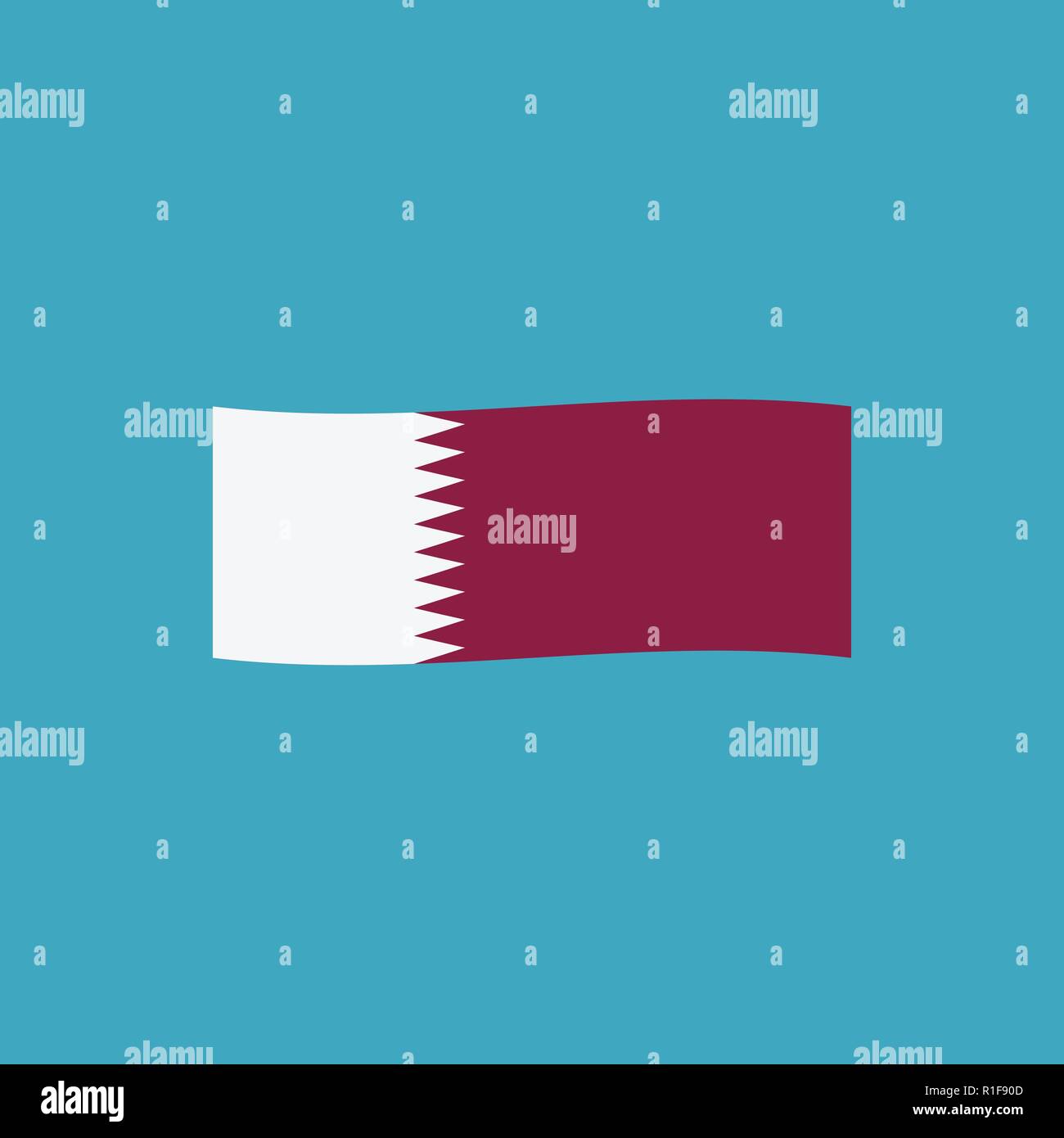 State qatar national flag stock vector images