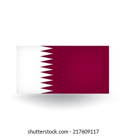 Qatar flag stock vector royalty free