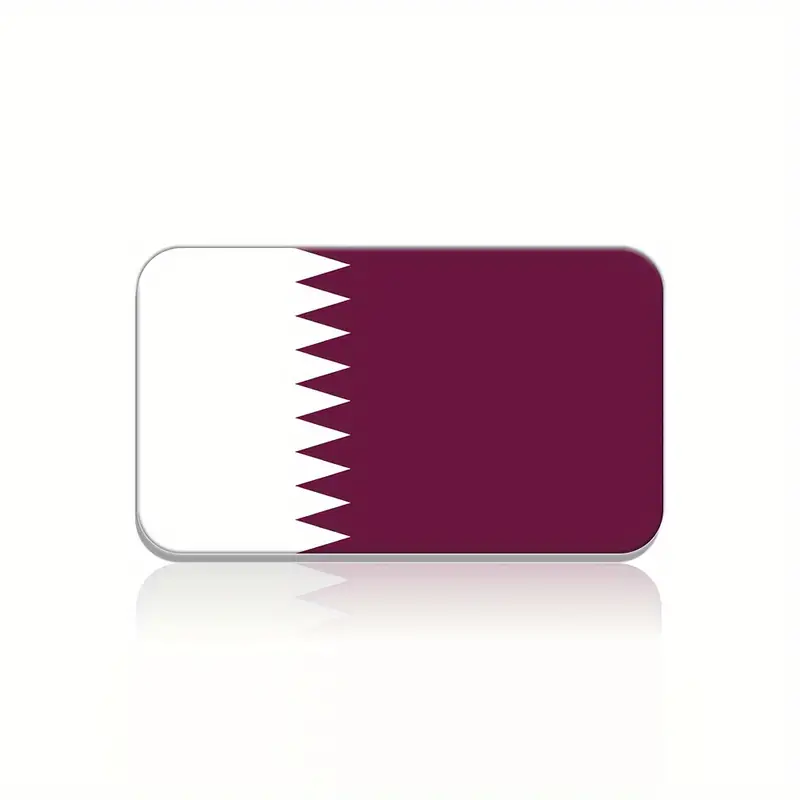 Qatar flag brooch for men acrylic material pin decoration